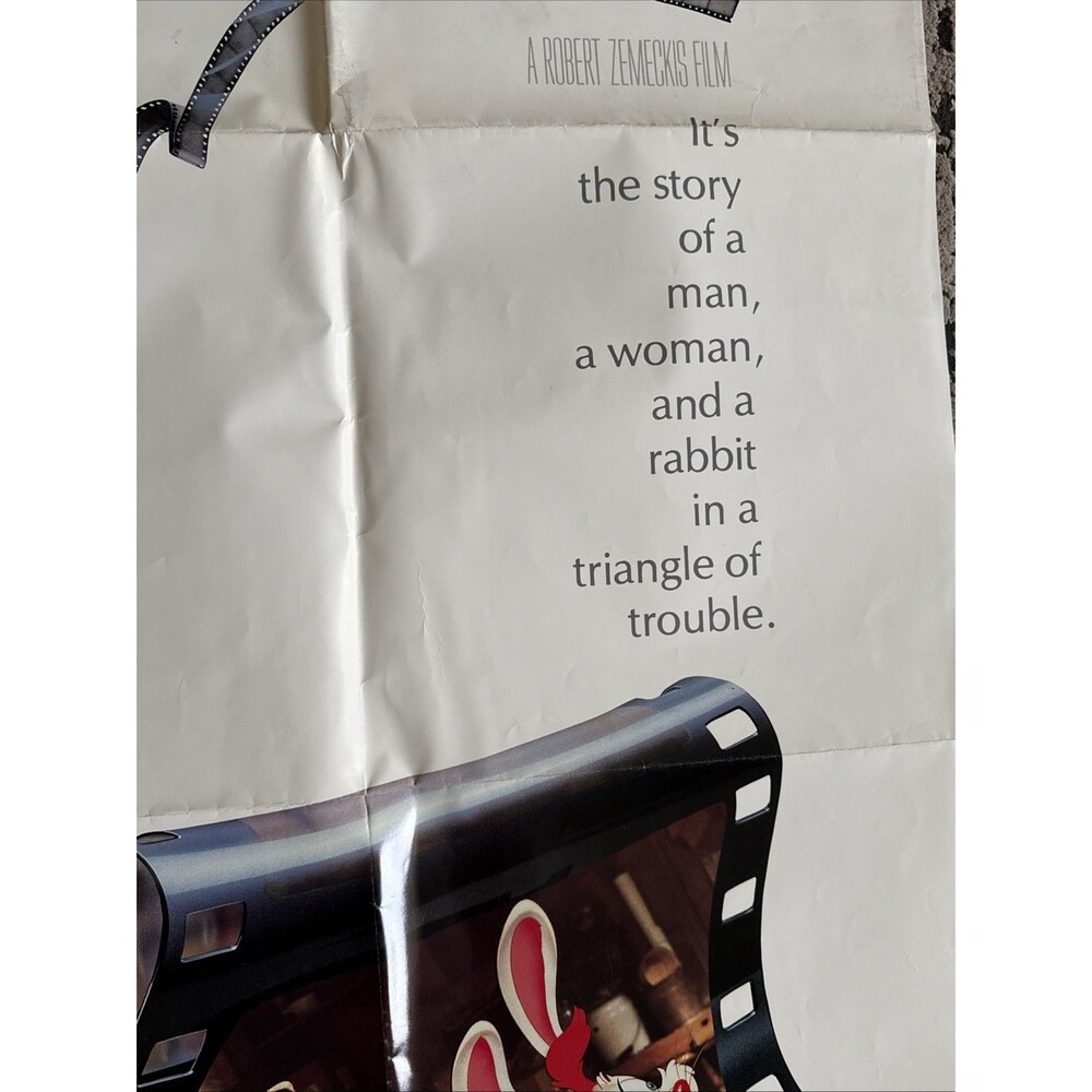 WHO FRAMED ROGER RABBIT MOVIE POSTER Original SS 27x40 DISNEY ANIMATION 1988 - Picture 5 of 15